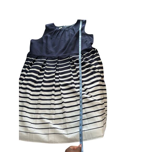 Talbots Blue and White A-Line Midi Dress - Picture 12 of 12